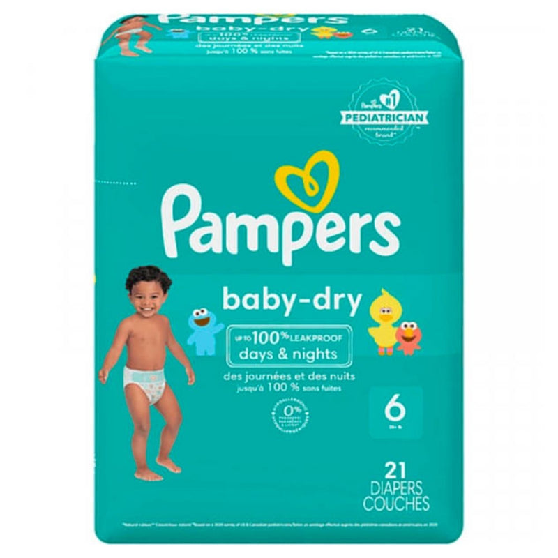 PAÑALES PAMPERS BABY DRY TALLA 6 - 21 UND