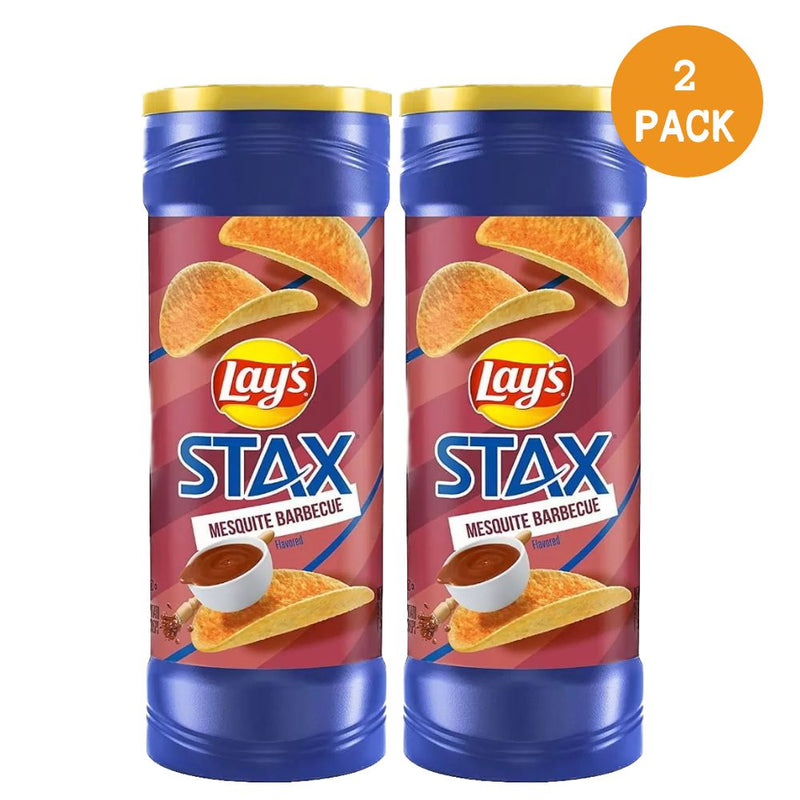 PAPAS LAYS STAX BBQ LARGE 2 PACK