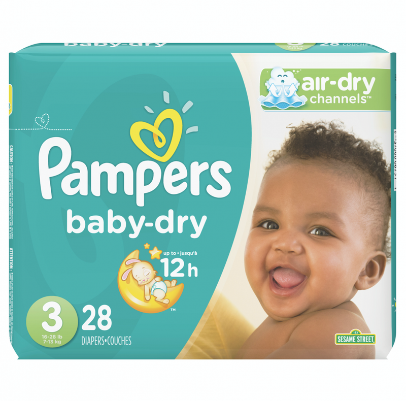 PAÑALES PAMPERS BABY DRY TALLA 3 - 28 UND