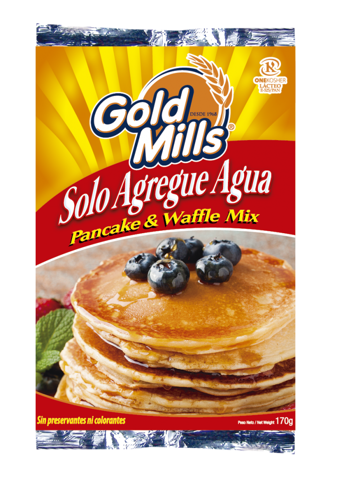 PANCAKE GOLD MILLS DOY PACK SOLO AGUA 170 GR
