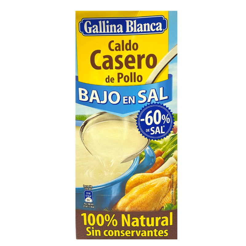 GALLINA BLANCA CALDO DE POLLO BAJO EN SAL 1 L