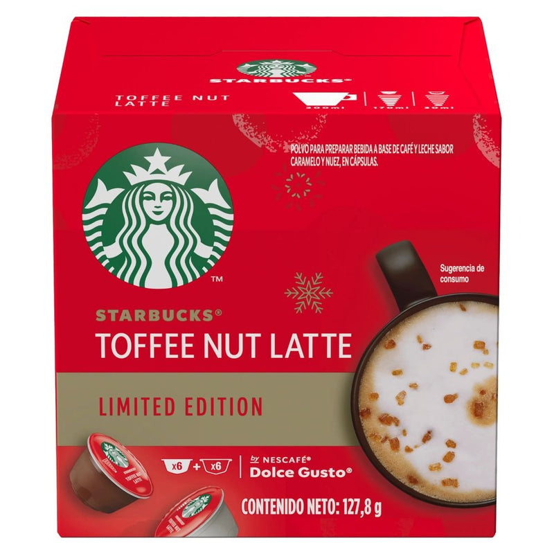 CAFE STARBUCKS TOFFEE NUT LATTE 12 CAPSULAS 127.8 GR