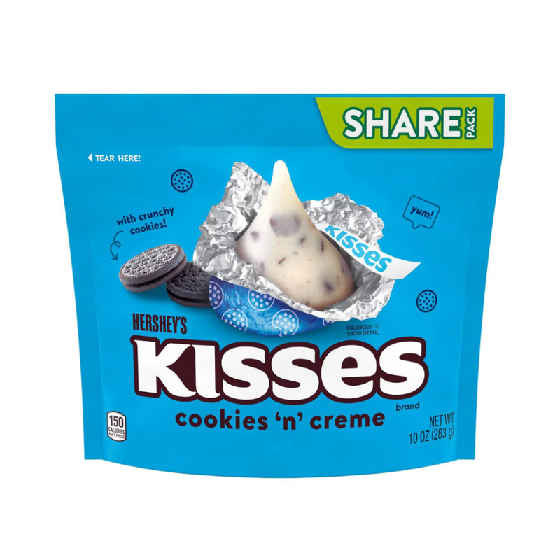 CHOCOLATE KISSES COOKIES N CREAM 10.5OZ