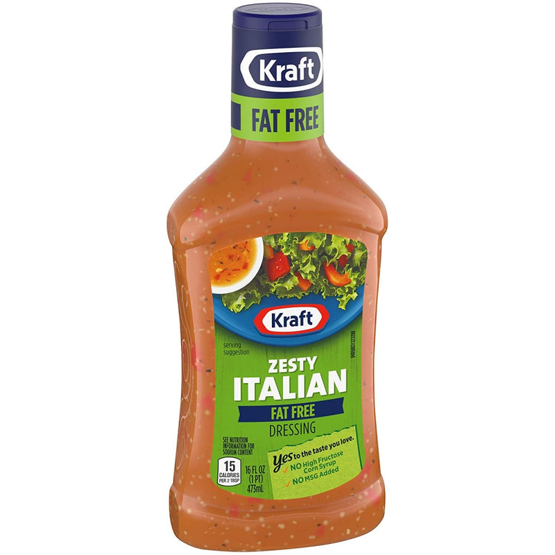 KRAFT DRESSING ZESTY ITALIAN FAT FREE 16 OZ