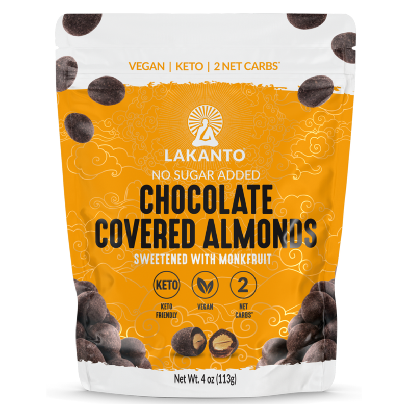 CHOCOLATE COVERED ALMONDS LAKANTO 4 OZ