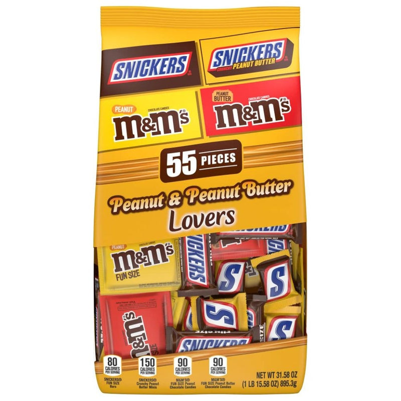 MARS CHOCOLATE PEANUT & PEANUT BUTTER LOVERS VARIETY MIX 55 UND 35.04 OZ