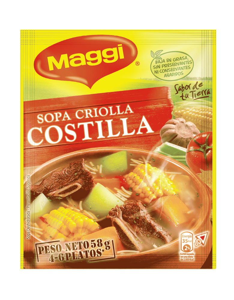 SOPA CRIOLLA MAGGI COSTILLA DE RES  58 G