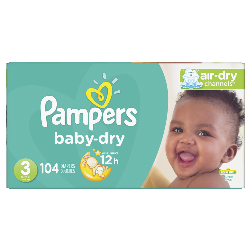 PAÑALES PAMPERS BABY DRY TALLA 3 - 104 UND