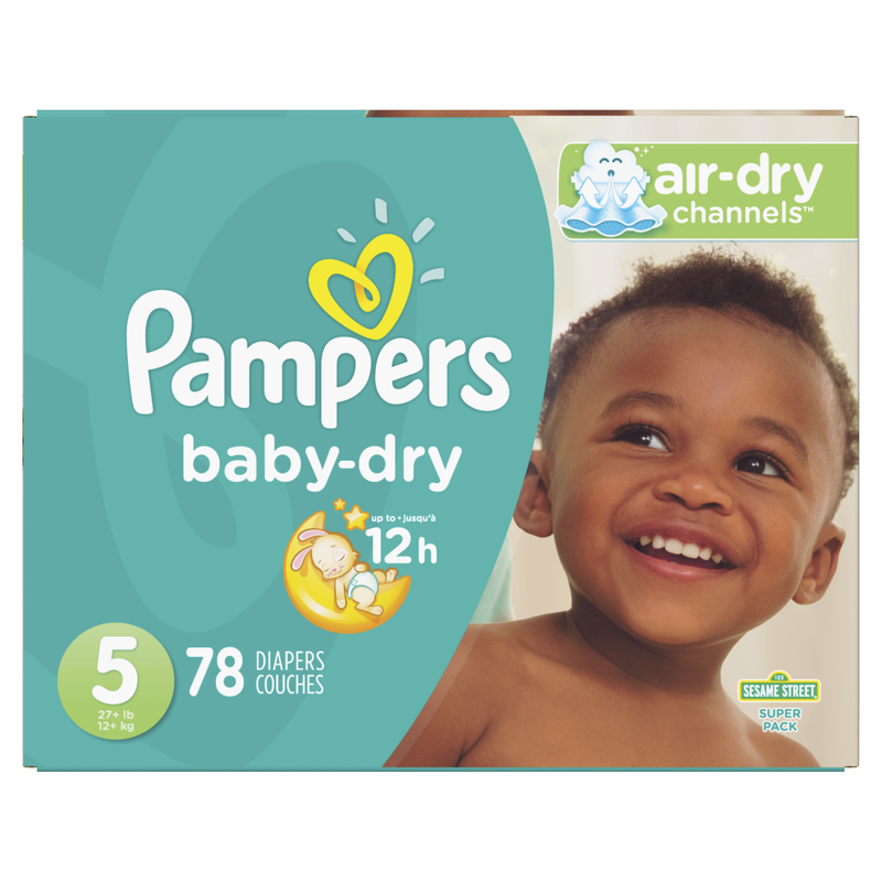 PAÑALES PAMPERS BABY DRY TALLA 5 - 78 UND
