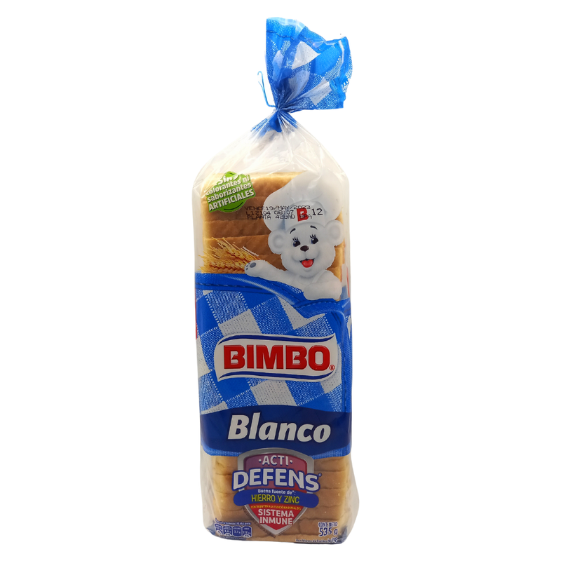PAN BLANCO BIMBO GRANDE 535 GR