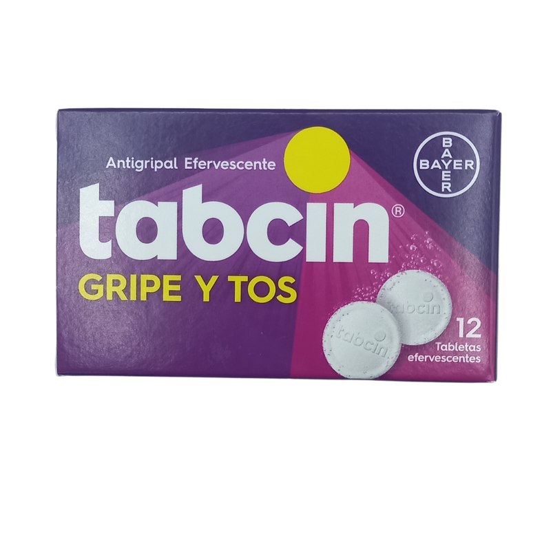 TABCIN GRIPE Y TOS EFERVESCENTE DE 12 TABLETAS