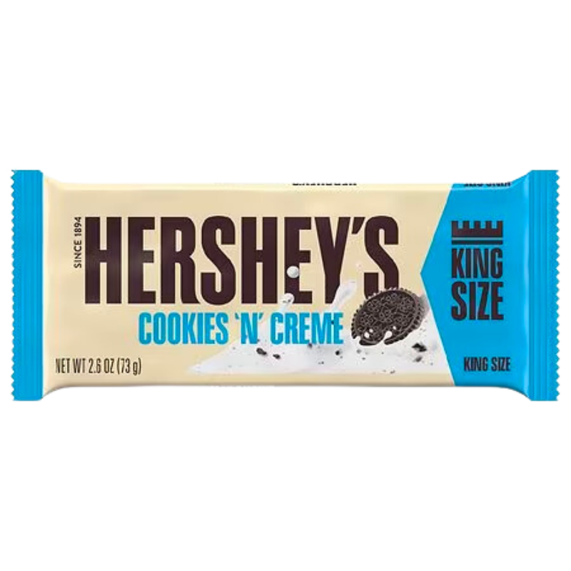 CHOCOLATE HERSHEYS COOKIES & CREME KING SIZE